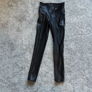 SPANX Shiny Black Leggings